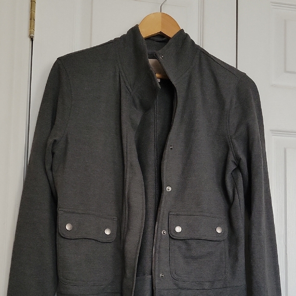 Banana Republic Gray Utility Jacket with Stand-Up Collar - Picture 1 of 3